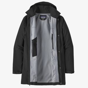 Patagonia Mens City Storm Rain Parka- Gore-Tex, Small - Black Rain Coat